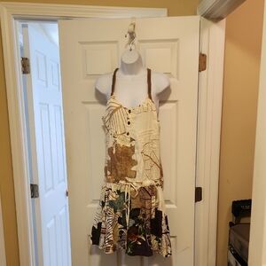 Desigual Beige and Brown Textured Top